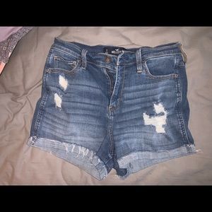 Hollister ripped denim shorts